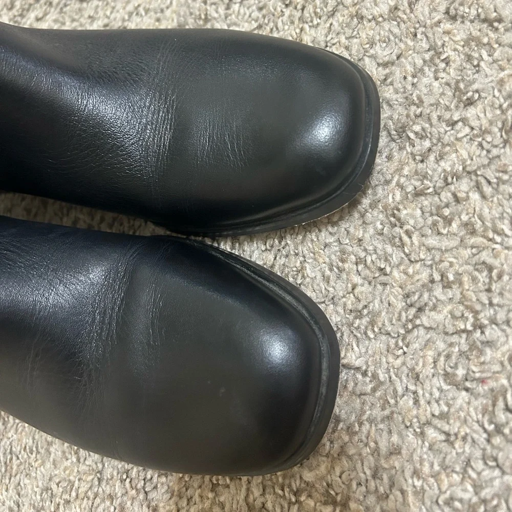 Michael Kors Bryce Black Leather Wrap-Strap Ankle Booties Buckle Women's Size 9